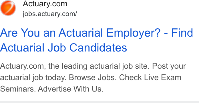 Actuary.com employer ad