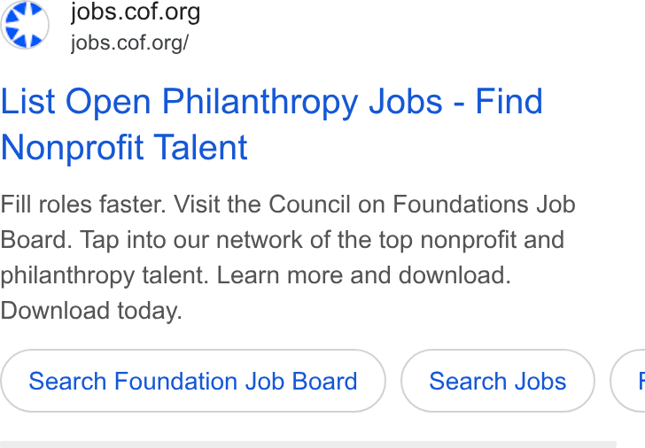 Council on Foundations ad