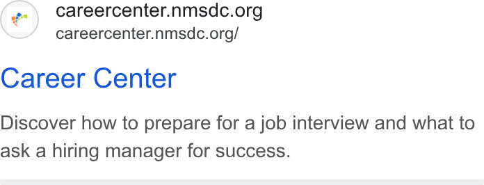 NMSDC career center ad